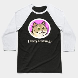 Heavy Breathing (pink) Baseball T-Shirt